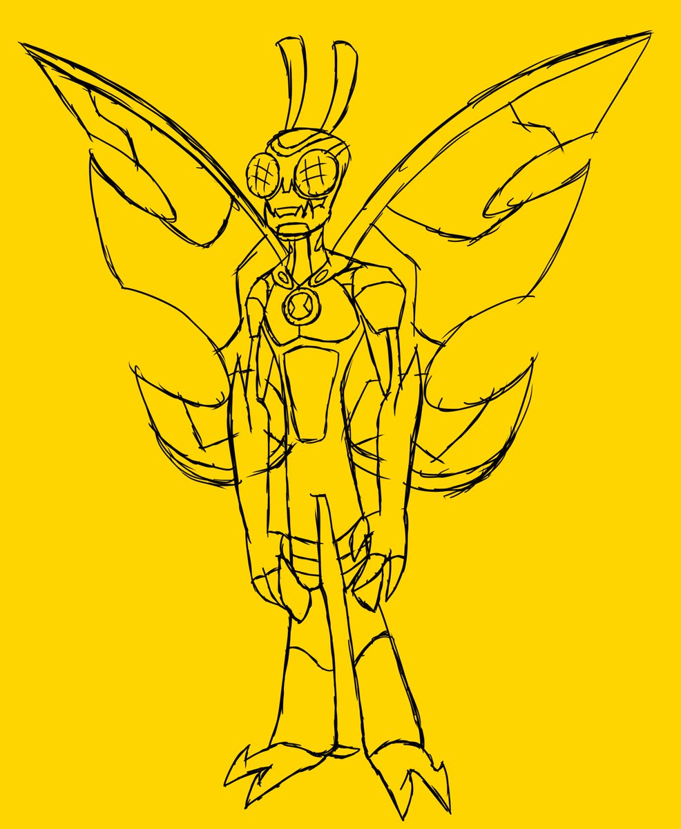 AK9K1's tweet photo. I figured since I'm doing concept sketches of Ben's aliens of what they look like slightly older, I thought I could try this with his other aliens. Much like Skunkmoth, Stinkfly also has his exoskeleton grow with him as he ages.

#Ben10 #ben10art #ben10reboot #ben10alltimer https://t.co/5pZlSr0Cxg