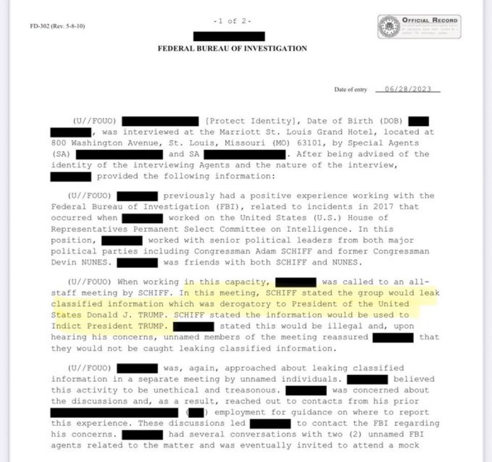 C_3C_3's tweet photo. Adam Schiff personally approved leaking classified information to smear President Trump.

A Democrat whistleblower…

Adam Schiff is going to prison.

He deserves it and more. https://t.co/Df9q3d6Giv