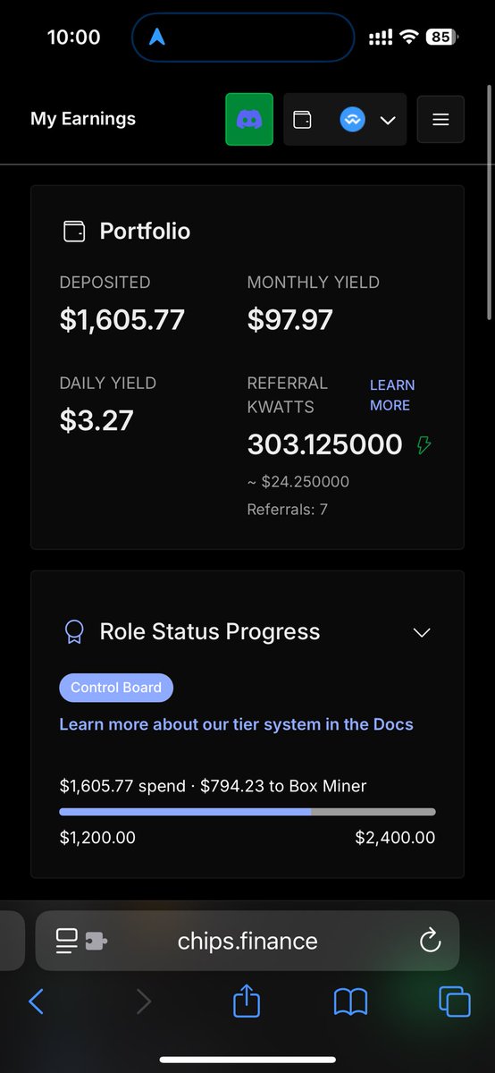 <a href="/Chips_Finance/">Chips</a> Seamless 2 minute setup✅

Unbeatable electricity rates(From $0.085)✅

Scale up without buying a whole ASIC✅

Real time rewards(No gamified estimates)✅

Mine $BTC $KDA $LTC / $DOGE ✅

Scalable Model✅

Chip away with me:: chips.finance/referral/azo0O…