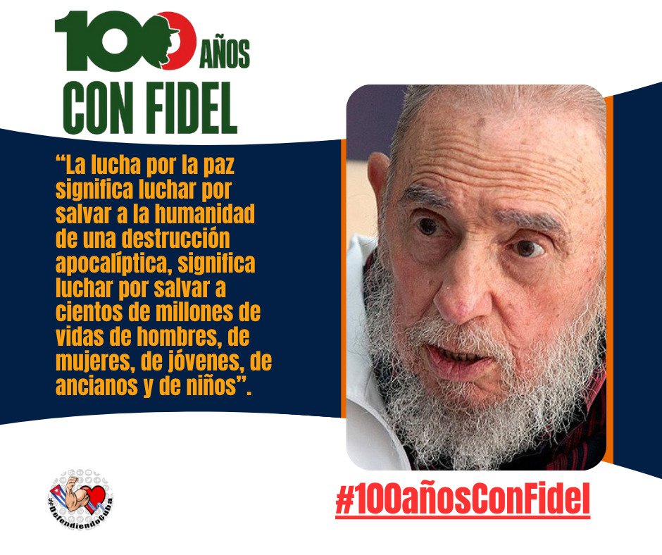 ReynaldoCuba5's tweet photo. Lideró la Generación Histórica que enfrentó dictadura, guerra y bloqueo, hasta conquistar la libertad. #Fidel99 #100FidelConFidel https://t.co/4NLtnY743D