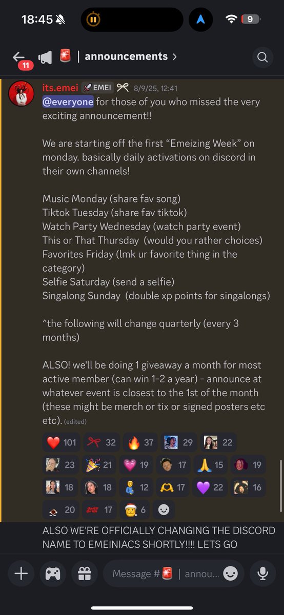 exciting!!!! join here:

discord.gg/emei