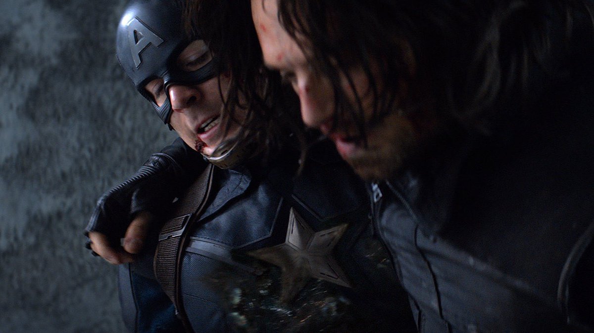 lisaidmeow's tweet image. thinking about steve dropping his shield for bucky because he means much more to him than anything else