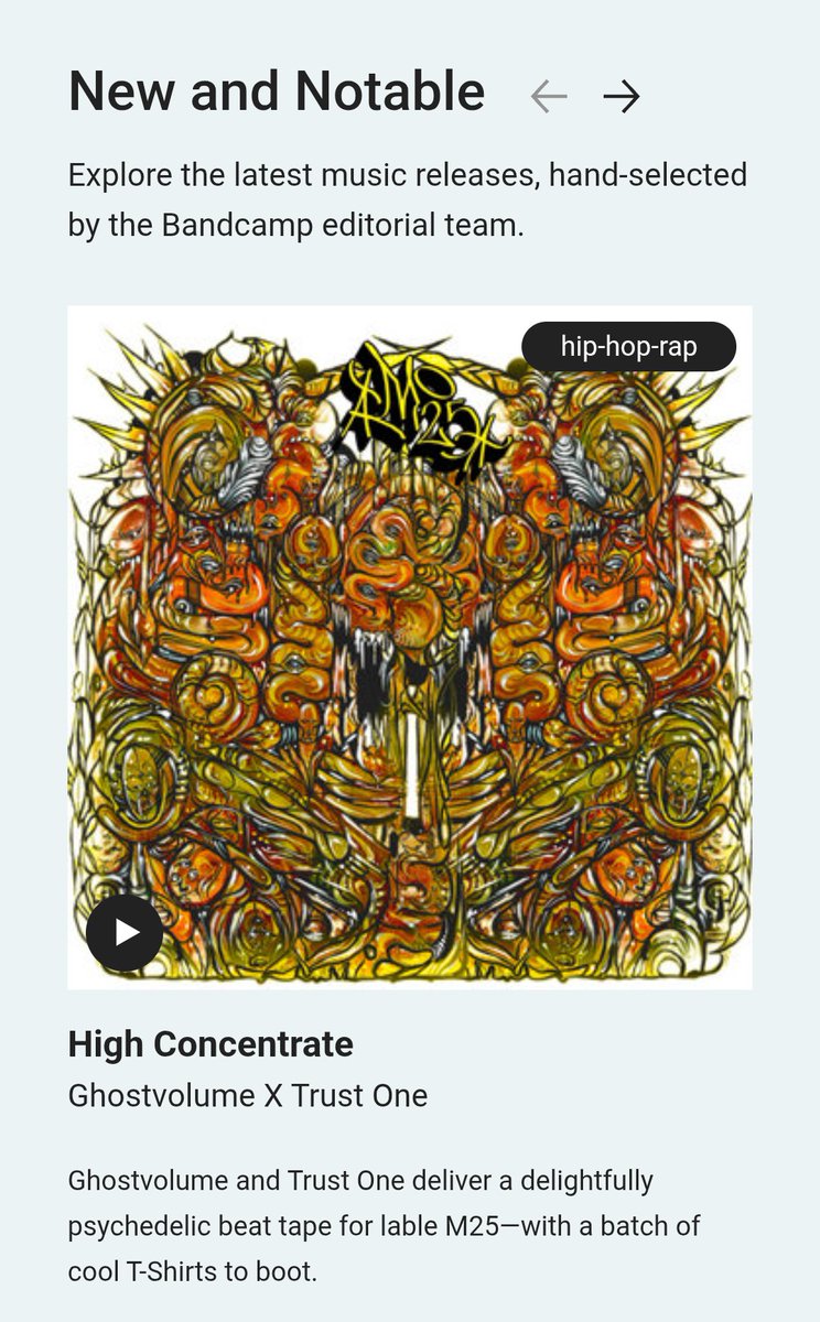 Module25's tweet image. Shout out @Bandcamp for the front page love under "New And Notable" 🫡🫡🫡
M25music.bandcamp.com