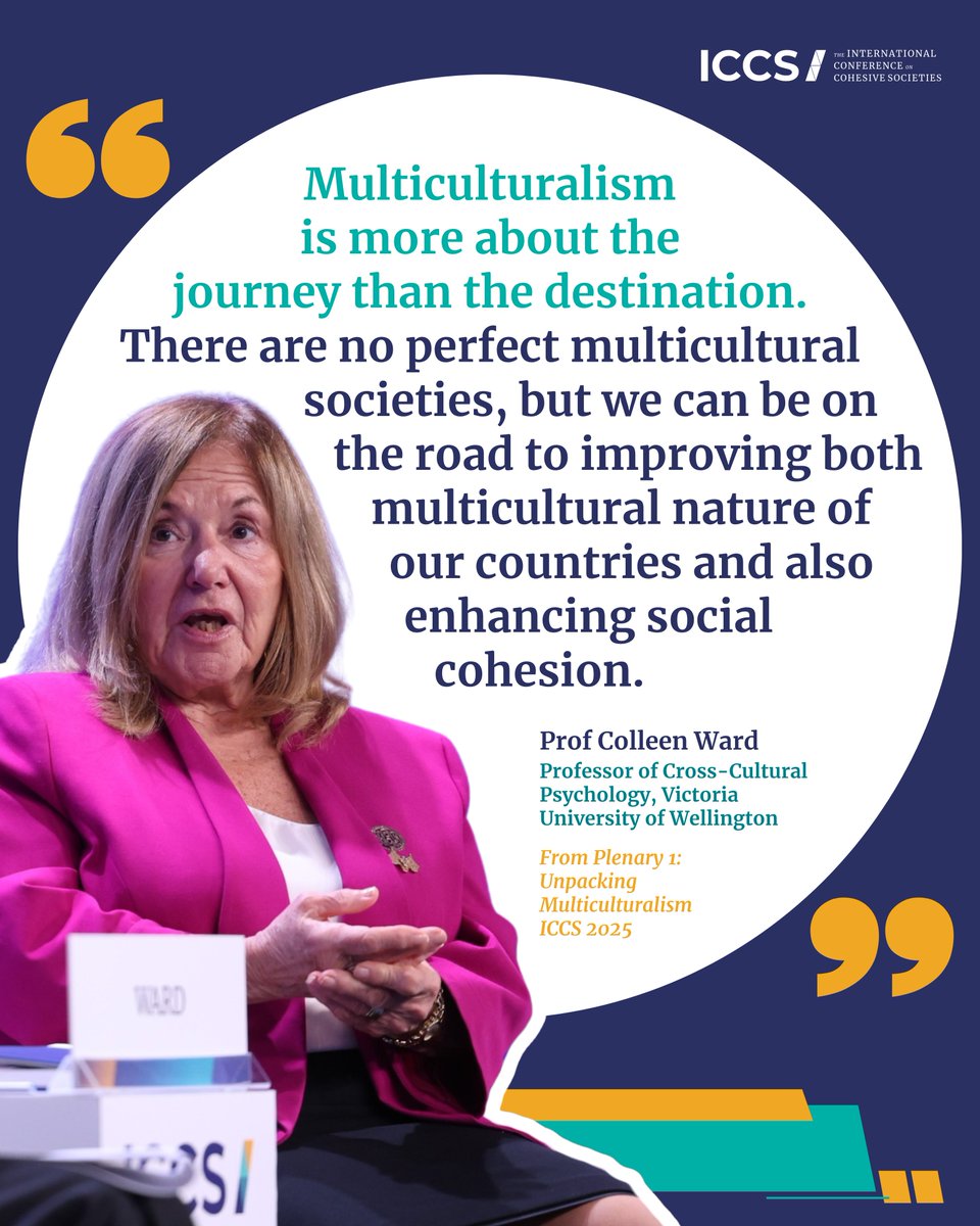 At #ICCS2025, Prof Colleen Ward shares that the media, government, researchers and community organisations need to work together for multiculturalism to be successful.

Watch Plenary 1 here 👉 go.gov.sg/iccs25-plenary…

#CohesiveSocieties #ResilientFutures #ICCS2025 #SG60 #ICCSSG