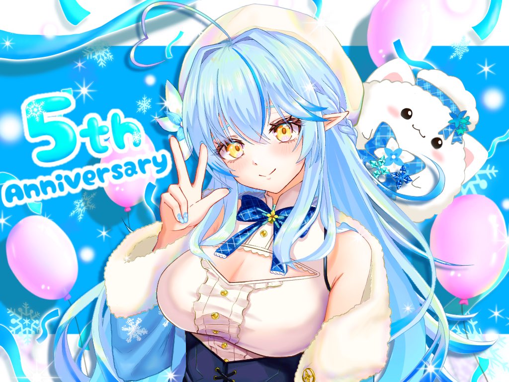 makocha_0's tweet photo. ラミィちゃん5周年おめでとう🎉
いつもひたむきに頑張って、雪民のことを愛してくれるラミィちゃんがだーいすき♡⃛
まだ推して間もない雪民だけど、これからもラミィちゃんについていくよ〜.ᐟ.ᐟ.ᐟ

雪民企画部さんのお祝い動画に載せて頂いたイラストです✿¨̮

 #雪花ラミィ5周年 
 #らみあーと https://t.co/RkRK2j0RNU