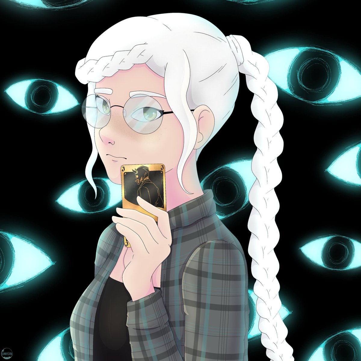 "Tapis dans l'ombre, il observe et m'entraine dans son jeu. Mais je jouerai à ma manière, on a pas les même règles tous les deux !"

Nouveau petit dessin, inspiré de l'arc en cours. ✨
J'ai essayé de +/- symbolise ce qu'il se passe. 👉👈

#RerollRP