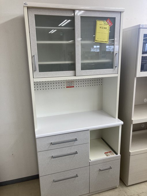 J9393 クラフトコガ キッチンカウンター 大理石調 ホワイト