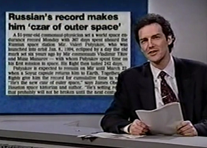 NormSNLJokes's tweet photo. A fifty-one year old cosmonaut set a world space endurance record this week, after spending three hundred and sixty-seven days aboard the Russian space station MIR.

And also, as a side note, he also smashed his own masturbation record. https://t.co/BSQRbtIOBA