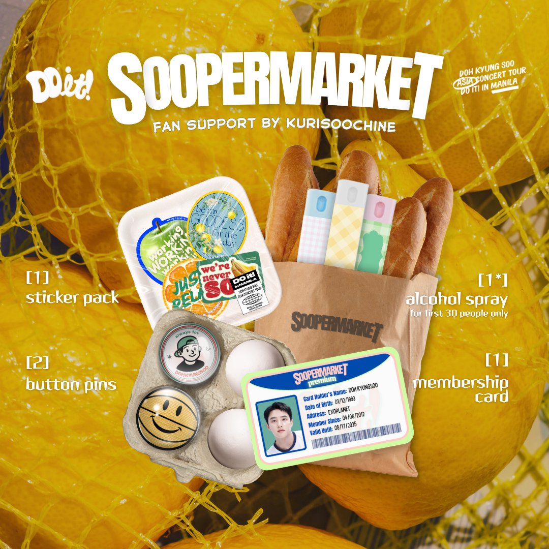 kurisoochiine's tweet photo. ˗ˏˋ » SOOPERMARKET!🛒
DO it! in Manila fan support
⤷ kurisoochiineˎˊ˗

°*Mechanics⁀➷
✧ mbf, rt &amp; like pubmat below
✧open for ltd trades &amp; donations 

🧾Check receipt for the full Mechanics!
#DOITinMNL #DoItManila #Do_It_In_Manila #DOIT_inMANILA #DOit2025 #DOHKYUNGSOO #도경수 https://t.co/PD4Wp3CKX7