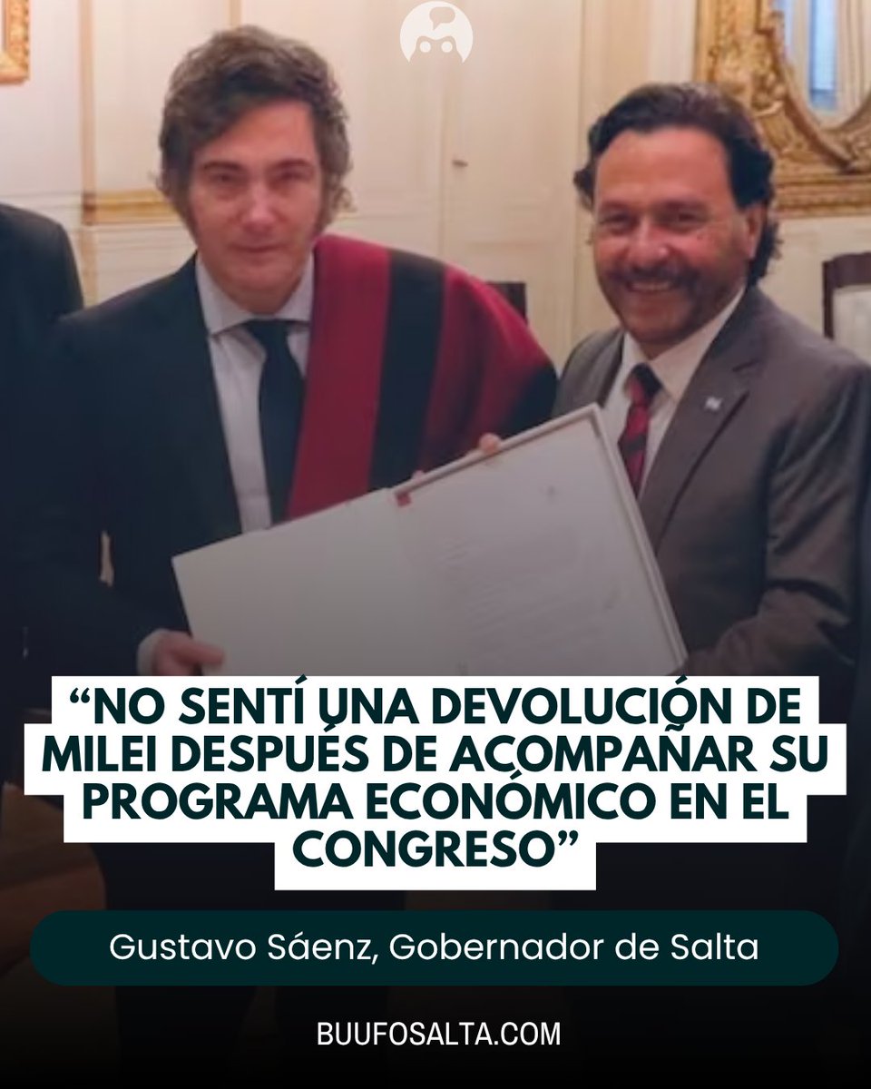BuufoSalta's tweet photo. #Salta Gustavo Sáenz admitió que Pamela Calletti, Pablo Outes y Yolanda Vega votaron las leyes de #LaLibertadAvanza a cambio de un trato diferencial de la Casa Rosada, pero lamentó que obtuvo como respuesta "deslealtad" por parte de Javier Milei.

👉🏾 https://t.co/T4ei339EMs https://t.co/ZuSGAvejvP