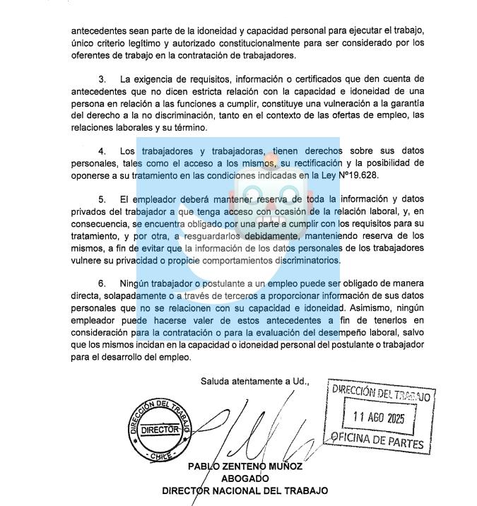 Se le acabó el negocio a Cualify, el "Dicom Laboral"

“Ningún trabajador o postulante a un empleo puede ser obligado de manera directa, solapadamente o a través de terceros a proporcionar información de sus datos personales que no se relacionen con su capacidad e idoneidad”.