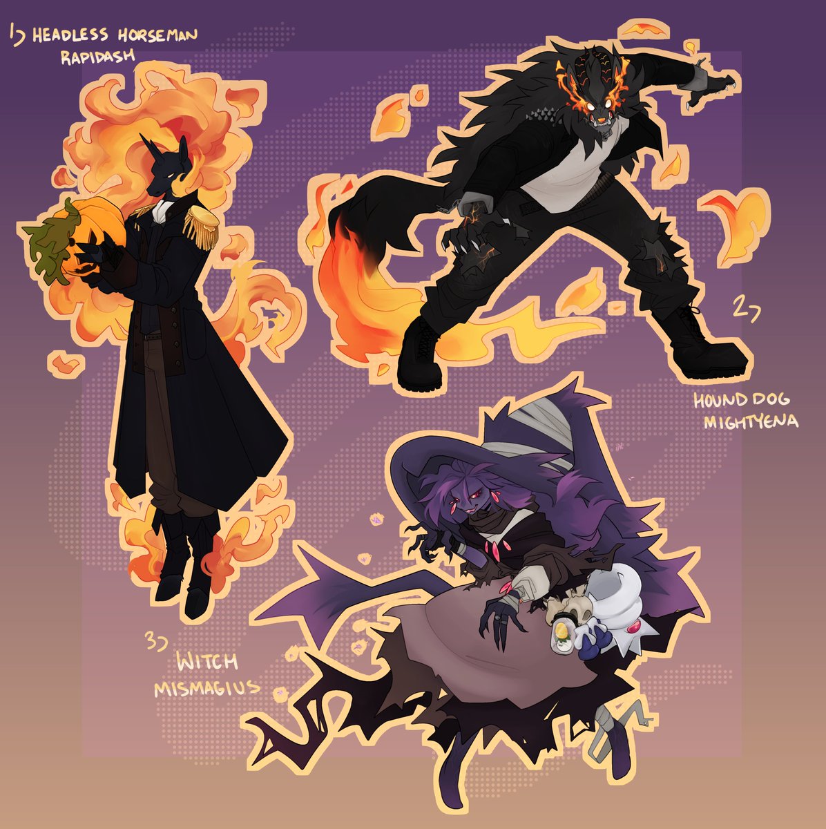 halloween inspired pokemon anthro adopts! 🎃

i accept p/ayp/al and c/asha/pp, theyre 40 USD each-- please reply below or dm me to claim, rts appreciated! 👻