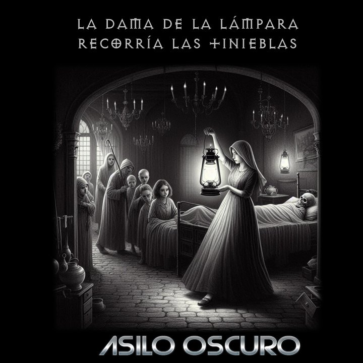 Regresa el reto semanal #AsiloOscuro aunque sigue el de #Nocturna4 (formulario).
1. Escribe un #poema o #microcuento con la frase de la imagen.
2. Incluye elementos de la imagen.
3. Responde, RT o usa #AsiloOscuro 
Una conmemoración a #FlorenceNightingale