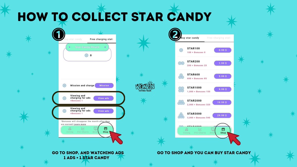 WONBIN VOTING TEAM (@wonbin_votingtm) on Twitter photo 🔸HOW TO COLLECT STAR CANDY 🔸HOW TO COLLECT STAR CANDY