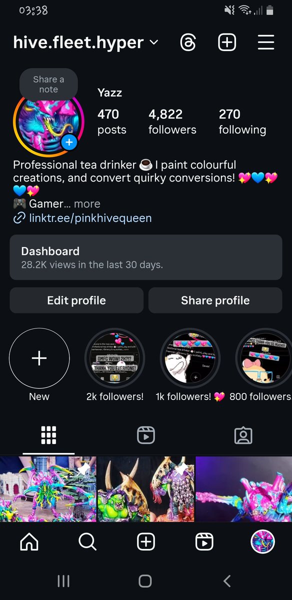 If I can get to 5k on my Instagram I will make my first YT tutorial. 🥰💖💙💖💙💖 

I'm going to try post on there more. I havent for a while because huge burn out, but I'm ready to get on it again! 🤩🔥🔥🔥