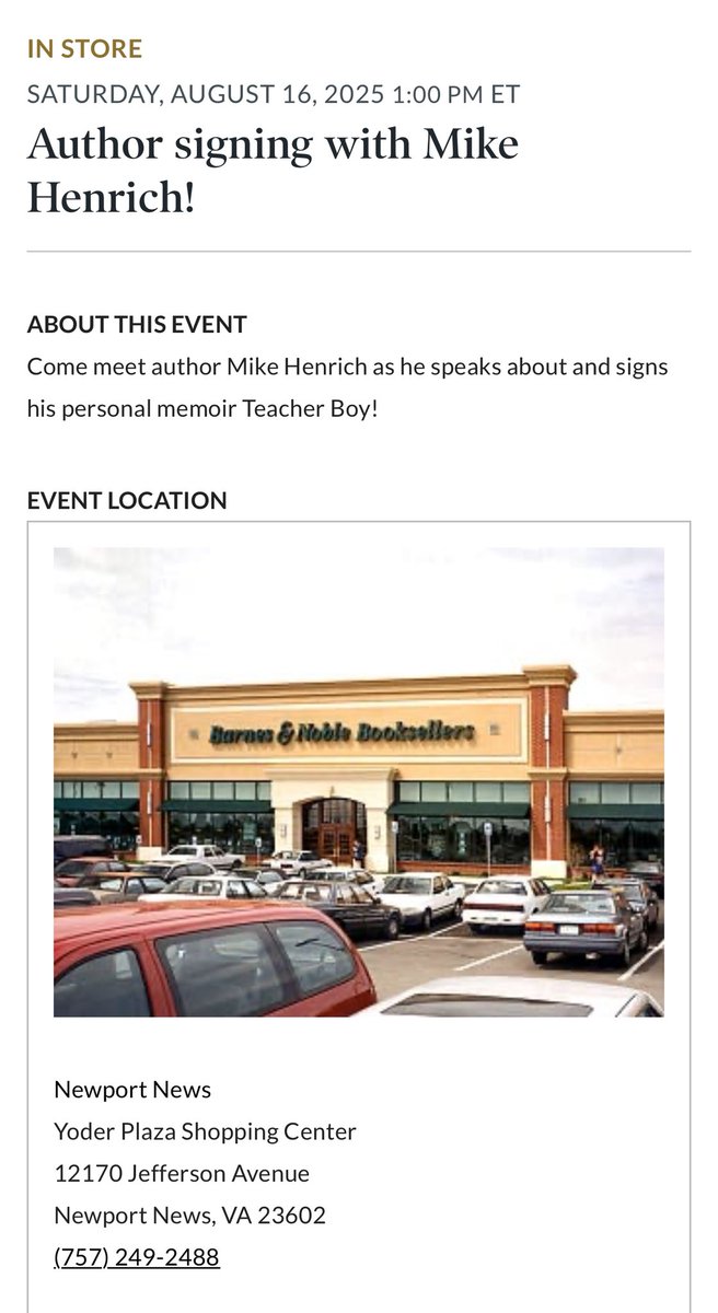 I’ll be at the Barnes and Noble in Newport News, VA this Saturday, August 16 from 1-4pm-come say HI! And Happy Back to School Season!