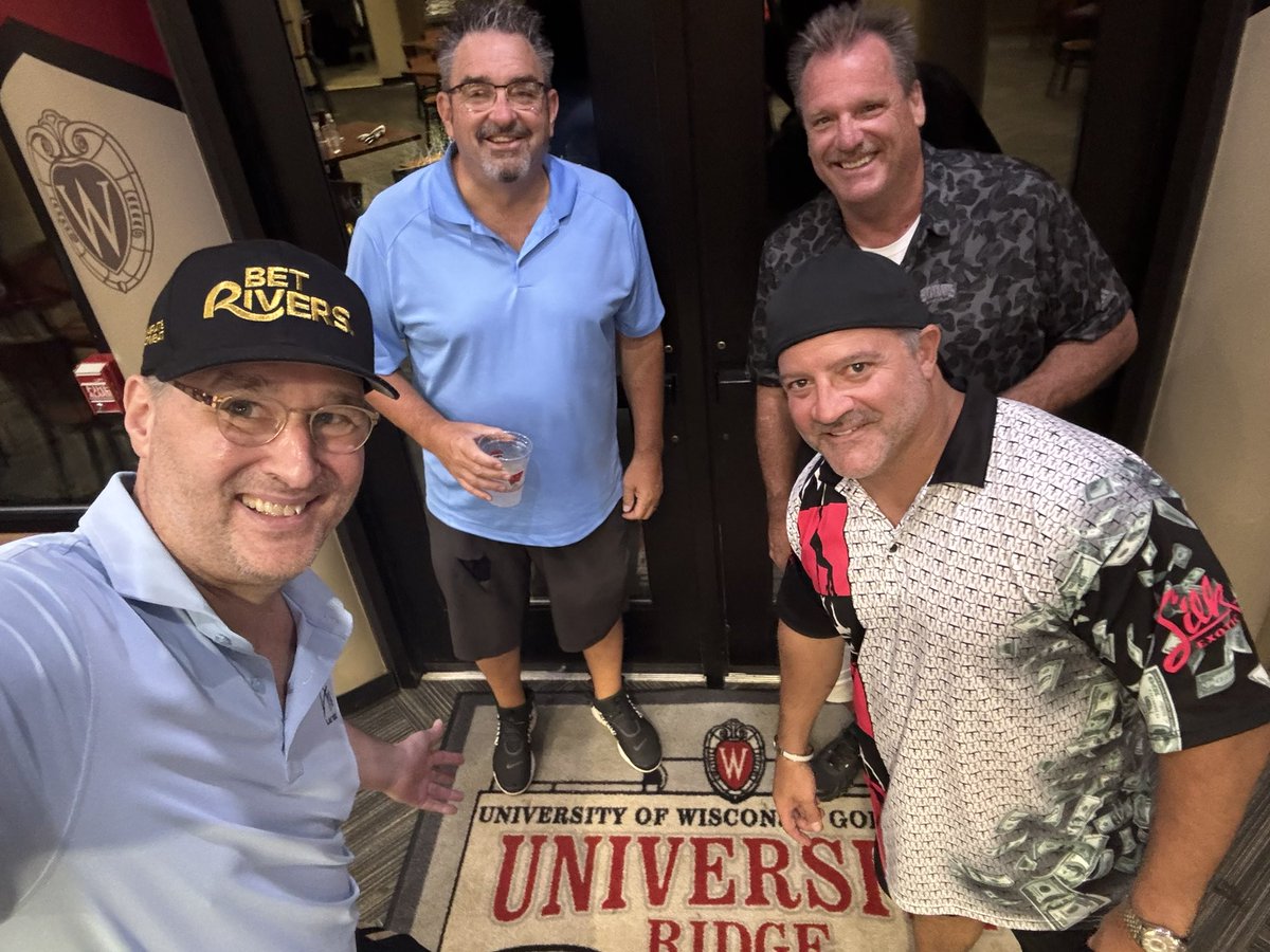 phil_hellmuth (@phil_hellmuth) on Twitter photo Wonderful day at <a href="/URidgeGolf/">University Ridge Golf Course</a>!
Ranked 19th best public golf course. Tons of fun w Timmy, Jon Greenand Jon Ferraro (PokerHo not pictured).
3-man scramble vs 2-man scramble, Jon Green and I won the money
#POSITIVITY #PHNiceLife Wonderful day at <a href="/URidgeGolf/">University Ridge Golf Course</a>!
Ranked 19th best public golf course. Tons of fun w Timmy, Jon Greenand Jon Ferraro (PokerHo not pictured).
3-man scramble vs 2-man scramble, Jon Green and I won the money
#POSITIVITY #PHNiceLife