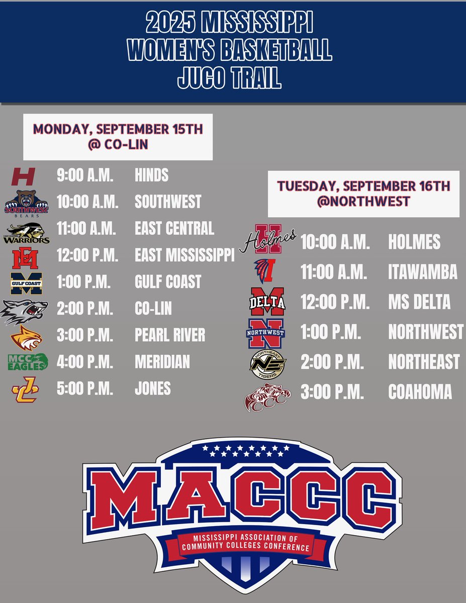 🗣️ 4 YEAR COACHES ❗️

👉East Central CC WBB👈

1️⃣st L👀K 🏀 

🗓️ Monday, September 15th

🕰️ 11:00 AM 

The talent will be worth the watch on this side 😎