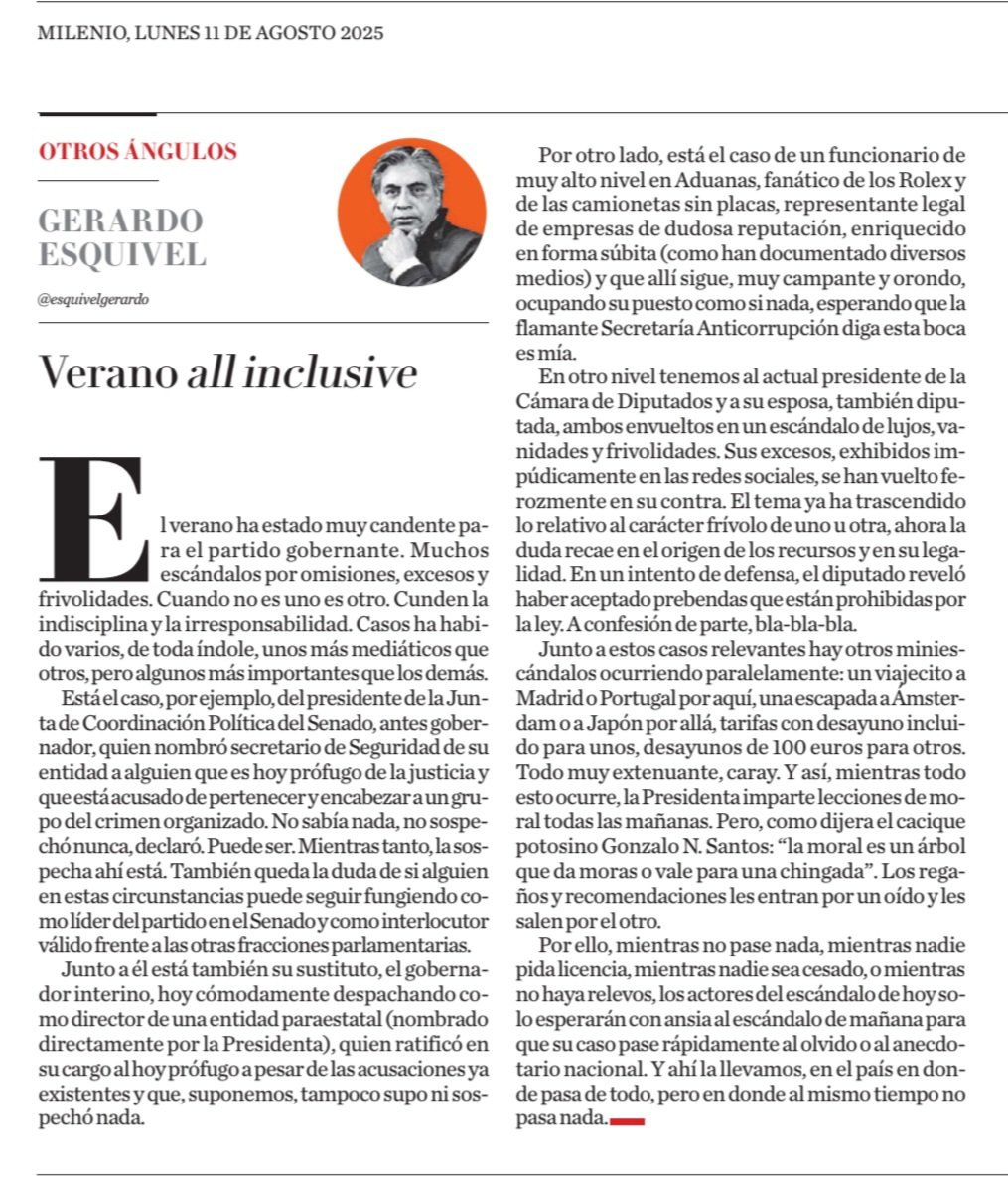 esquivelgerardo's tweet photo. Mi artículo de esta semana en @Milenio: "Verano All-inclusive"

https://t.co/kDq4OMswL5 https://t.co/2rEkhfxOKL