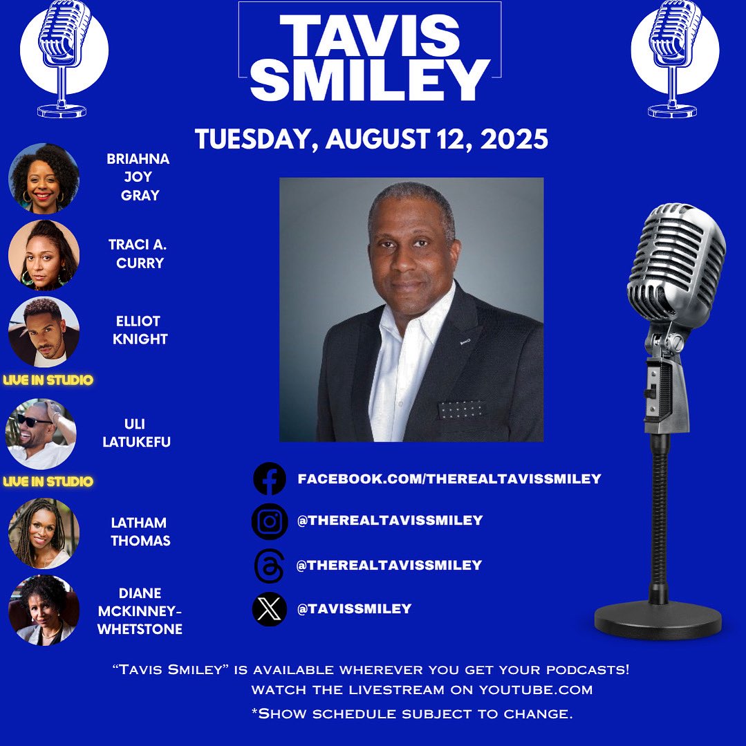 tavissmiley's tweet image. #kbla1580 #unapologeticallyprogressive #tavissmiley #tavissmileyshow #briahnajoygray #traciacurry #elliotknight #ulilatukefu #lathamthomas #diannemckinneywhetstone #peacefulparenting #countdownamazonprime #HurricaneKatrinaRaceAgainstTime #hurricanekatrina @ulilatukefu