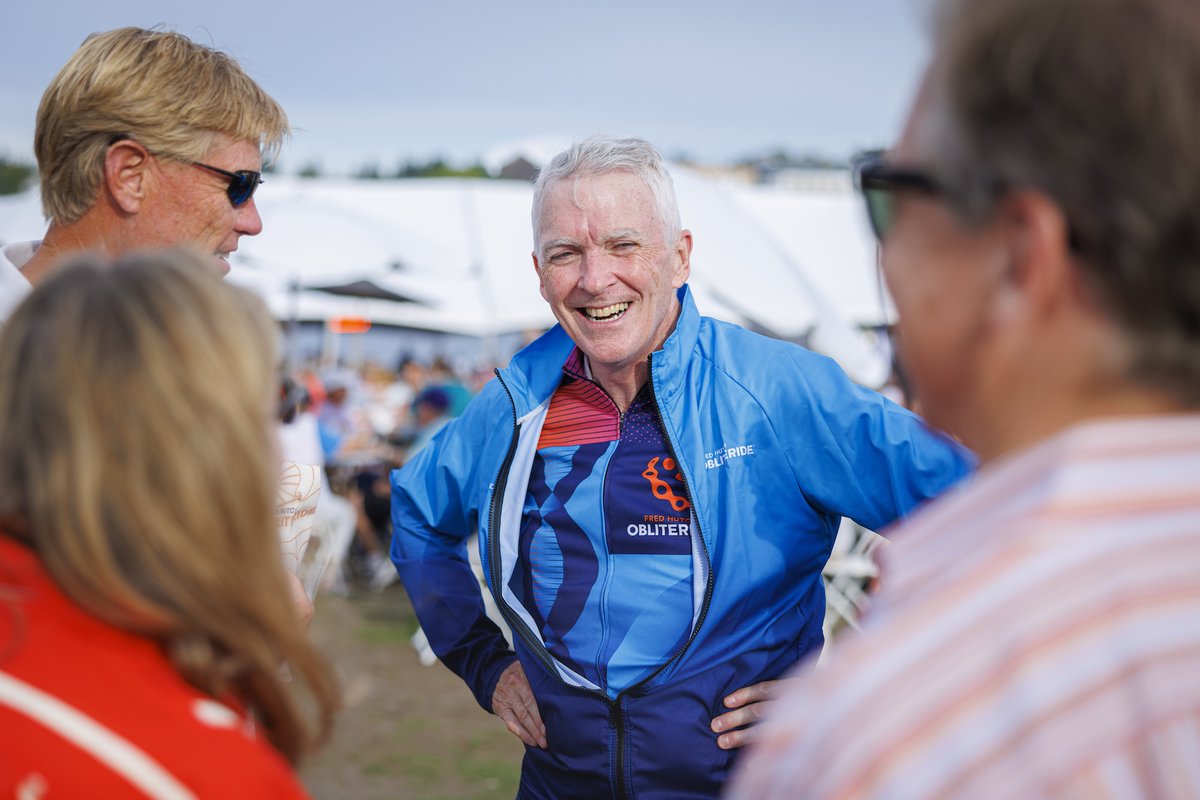 HutchPresident's tweet photo. As we mark 50 years of @fredhutch and 13 years of @obliteride, I’m reminded of the incredible strength and resolve of our community. From riders and walkers to donors, sponsors, volunteers, and staff, your dedication fuels our mission to #CureCancerFaster. https://t.co/yBJbFl8BoO