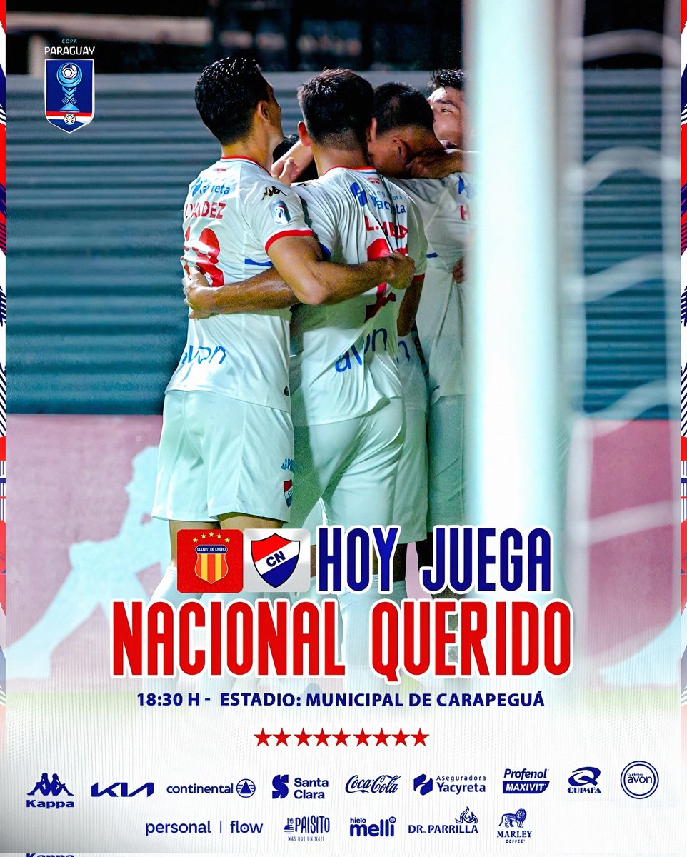 ⚽ ¡𝙃𝙤𝙮 𝙟𝙪𝙚𝙜𝙖  𝙉𝙖𝙘𝙞𝙤𝙣𝙖𝙡 𝙌𝙪𝙚𝙧𝙞𝙙𝙤! 🔴⚪🔵 

Vamos con todo, Tricolor, a dejar el alma en Carapeguá. 💪🔥