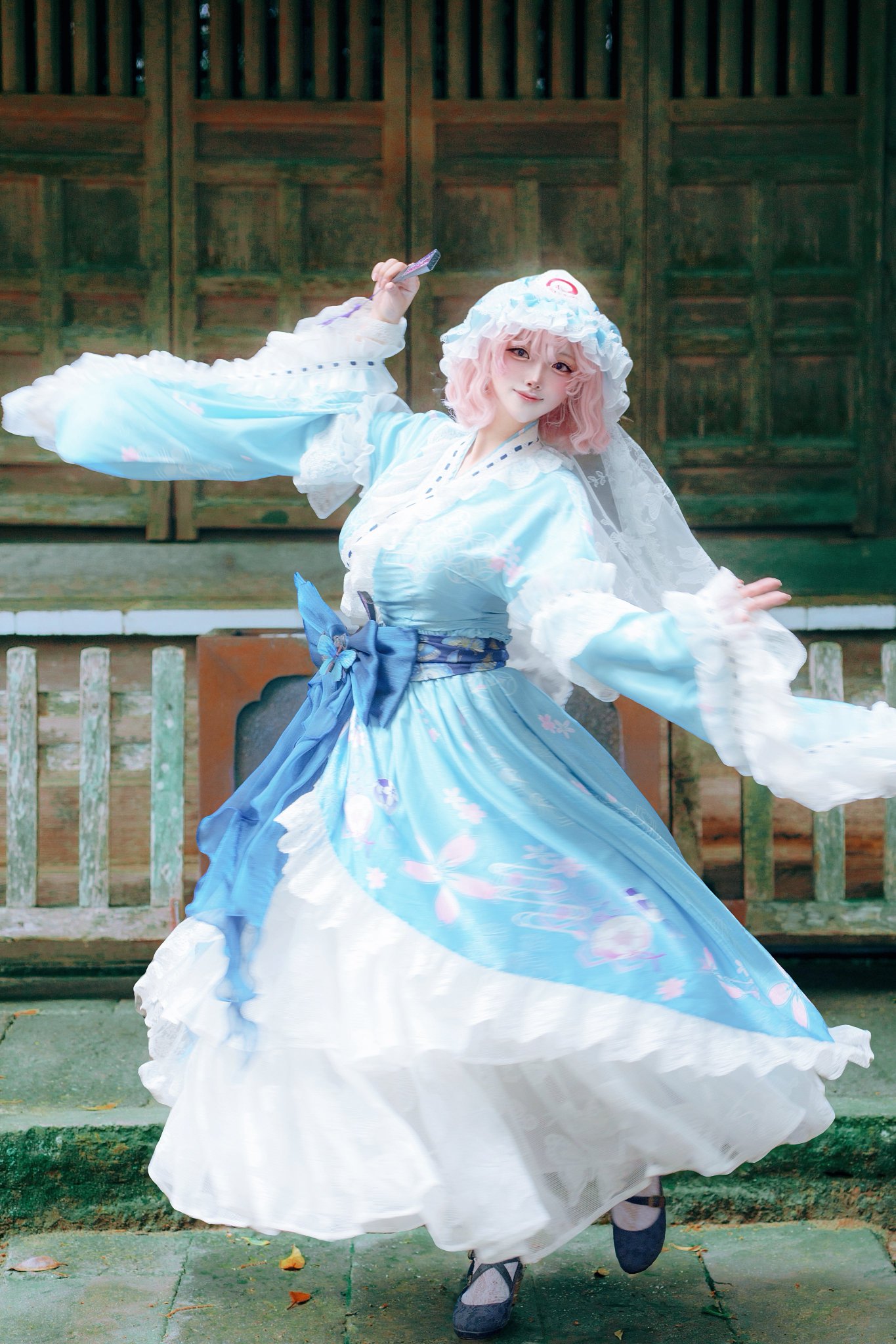 東方Project 西行寺 幽々子 コスプレ Mサイズ 東方project 西行寺幽々子 コスプレ衣装 男性Mサイズ ウィッグ