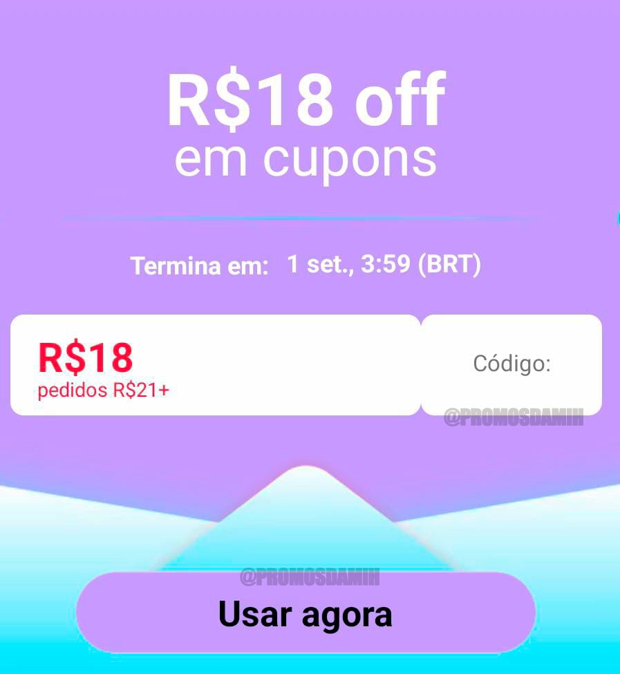 🚨O ALIEXPRESS LIBEROU DESCONTO PRA ALGUMAS CONTAS

VERIFIQUE SE VOCÊ GANHOU AQUI: s.click.aliexpress.com/e/_oE0pIaF

👉 R$18 Off para compras acima de R$21: 

VERIFIQUE SE VOCÊ GANHOU AQUI: s.click.aliexpress.com/e/_oE0pIaF