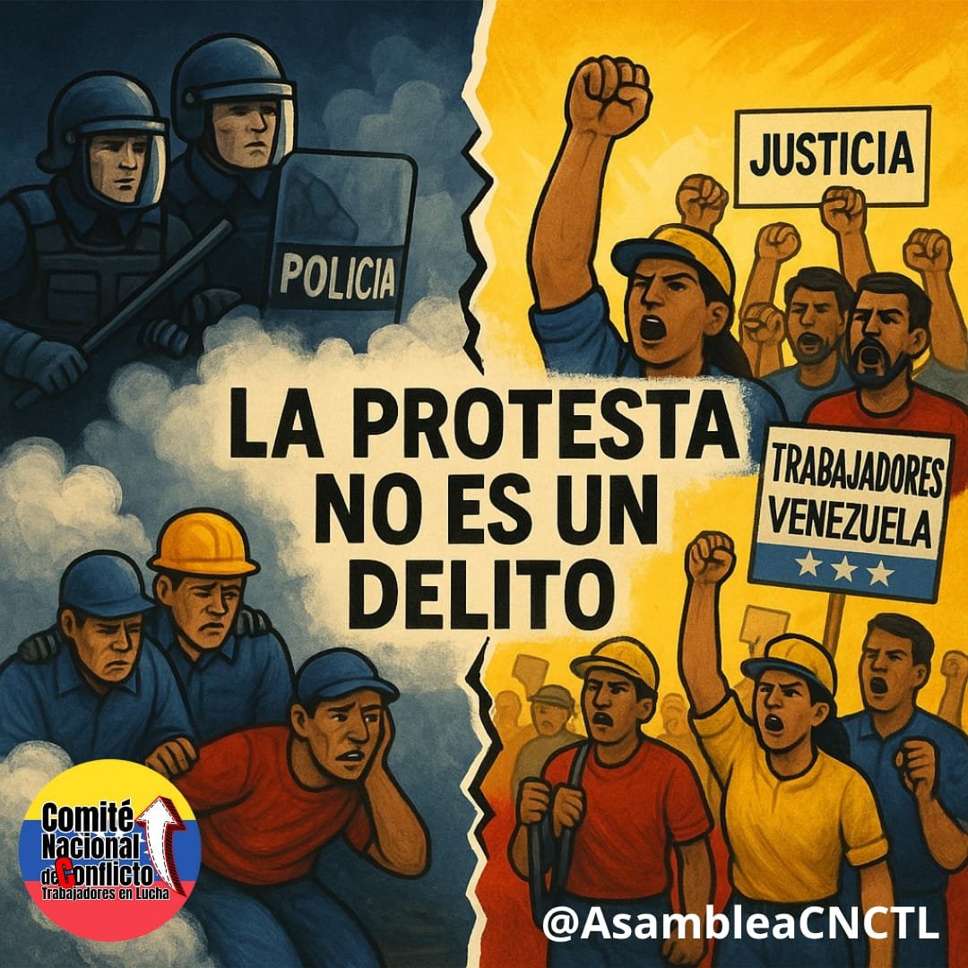 No se debe criminalizar  la protesta legítima de quienes luchan por derechos laborales y exigen la libertad de sus familiares presos políticos. Es un derecho humano  garantizado en nuestra constitución. ¡Respetenla!

Únete a la campaña: ¡Basta de represión y explotación laboral!