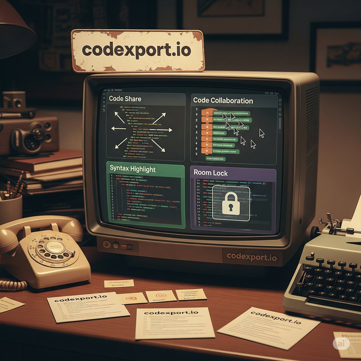 mdmoqaddas11's tweet image. 💻 Vintage vibes meet modern coding! 
⌨️ Check out codexport.io for seamless #CodeShare, real-time #CodeCollaboration, helpful #SyntaxHighlighting, and secure #RoomLock. Level up your coding game! 🚀 #DevTools #CodingLife
