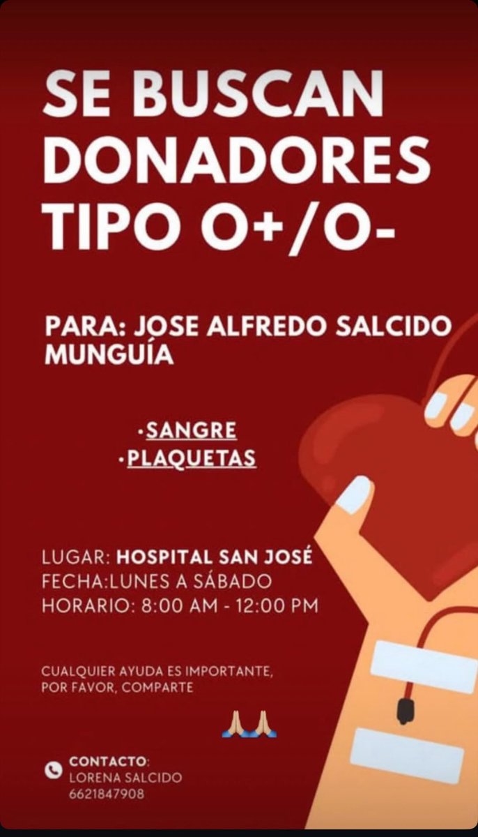 ¡Es momento de ayudar! 

El mánager,  multicampeón con los Medias Rojas de Ures, José Alfredo “El Yaqui” Salcido, hoy nos necesita fuera del terreno de juego.

Si puedes brindar tu apoyo, comunícate con Lorena Salcido al 662 184 7908.

#HoyPorTiMañanaPorMi #DonarSangreSalvaVidas