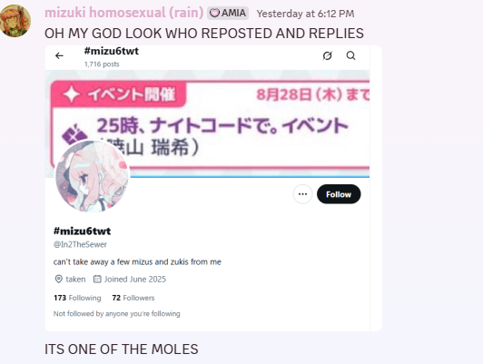 CHARMONYFEST's tweet photo. think you left out the part where i pointed out that some of your biggest meatriders are transphobes and proshippers that are totally okay with mizuki being a guy

thats my main problem with you https://t.co/WKRuG13iM5