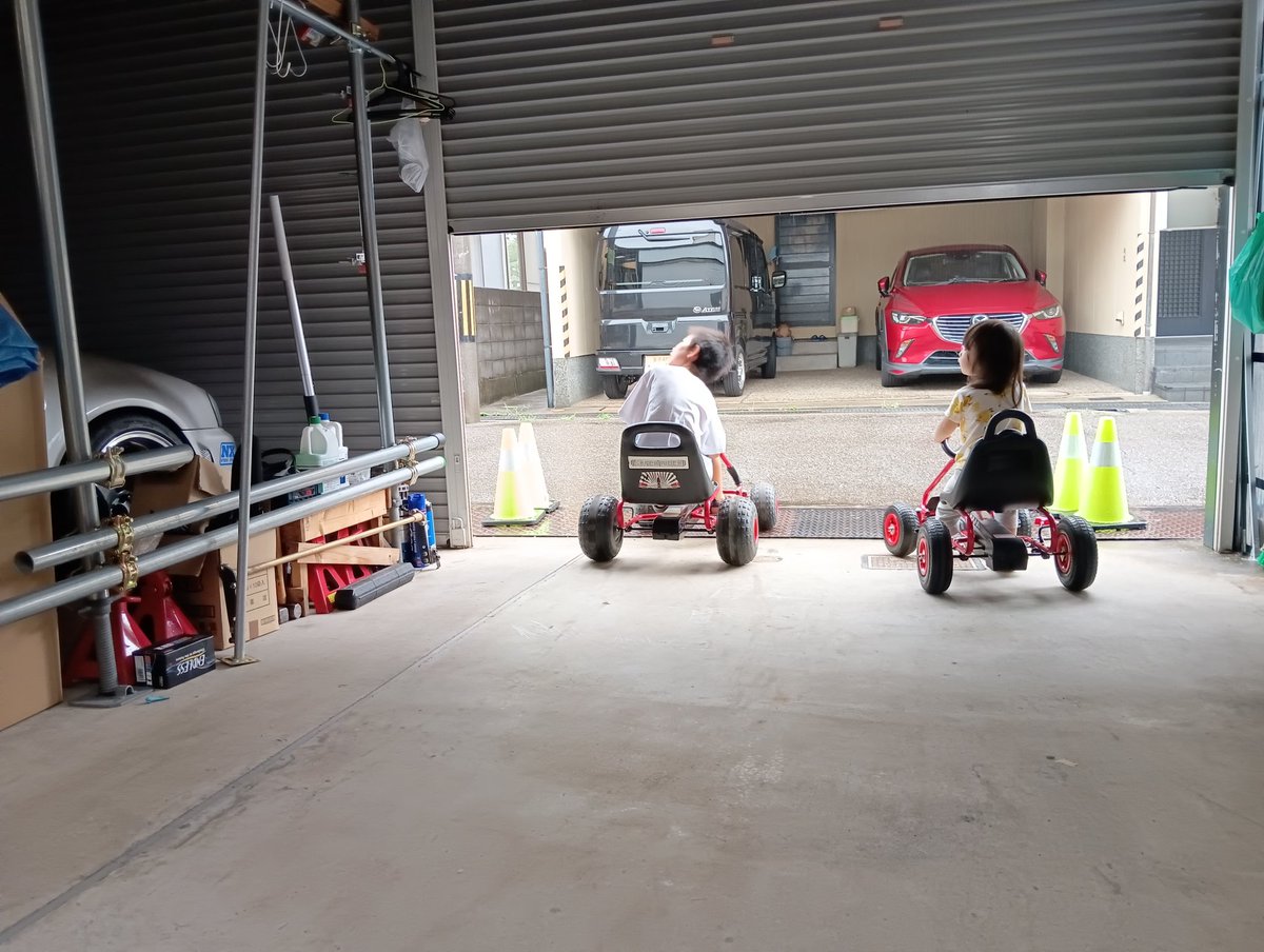 まさ (@kmskr34) on Twitter photo あいにくの雨😇
子供たちも増車🤣🤣 あいにくの雨😇
子供たちも増車🤣🤣