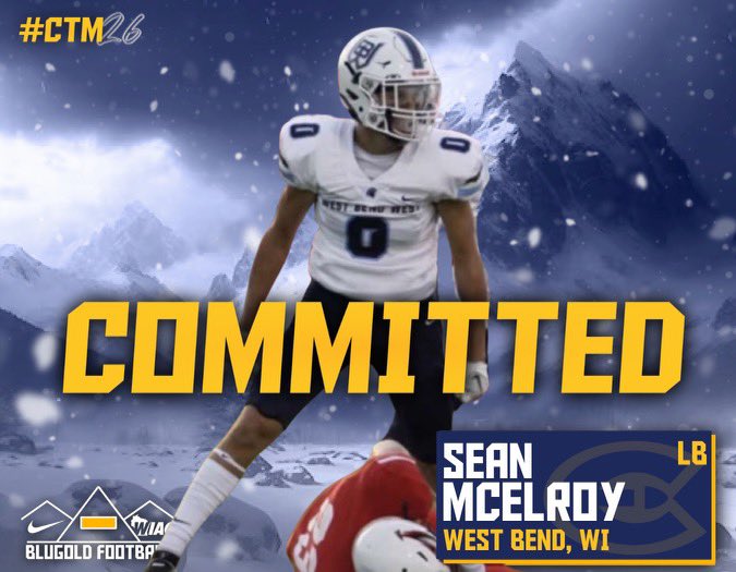 Sean McElroy (@3ean_mcelroy) on Twitter photo I’m beyond excited to announce my commitment to <a href="/UWECFootball/">Blugold Football</a>! Thank you <a href="/CoachHoover9/">Tim Hoover</a> and <a href="/CoachGrayvold/">Brady Grayvold</a> for believing in me!
<a href="/WBW_Football/">West Bend West Football</a> <a href="/MJ_NFLDraft/">Mark Johnson</a> I’m beyond excited to announce my commitment to <a href="/UWECFootball/">Blugold Football</a>! Thank you <a href="/CoachHoover9/">Tim Hoover</a> and <a href="/CoachGrayvold/">Brady Grayvold</a> for believing in me!
<a href="/WBW_Football/">West Bend West Football</a> <a href="/MJ_NFLDraft/">Mark Johnson</a>