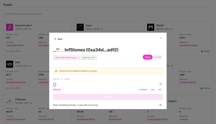 InfStones's tweet image. @SuccinctLabs mainnet hype is REAL 🔥

And 42,206%+ Staking APY with InfStones on Succinct … are you kidding me?! 🙈

Stake with InfStones and ride the wave 🌊🔥
👉 staking.succinct.xyz/?prover=0xa34d…

⌛️ Early window = crazy rewards. Don’t be the one reading this after it’s gone!