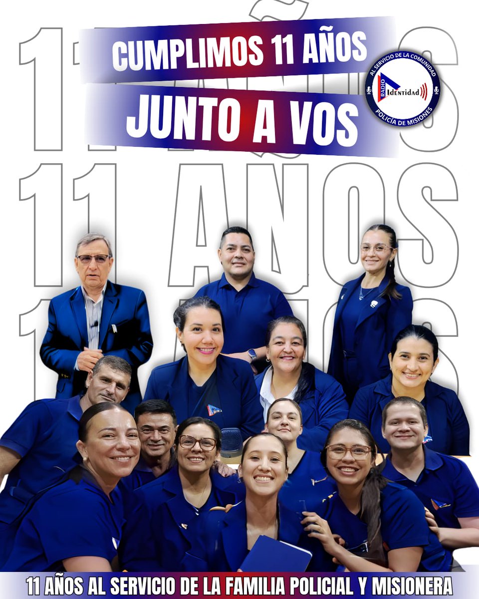 Radio Identidad: 11 años al servicio de la familia policial y misionera 

El 12 de agosto del 2014 se hizo realidad el proyecto de un espacio de comunicación diferente,  para visibilizar el trabajo policial y generar otras oportunidades.

Vamos por muchos años más🙌