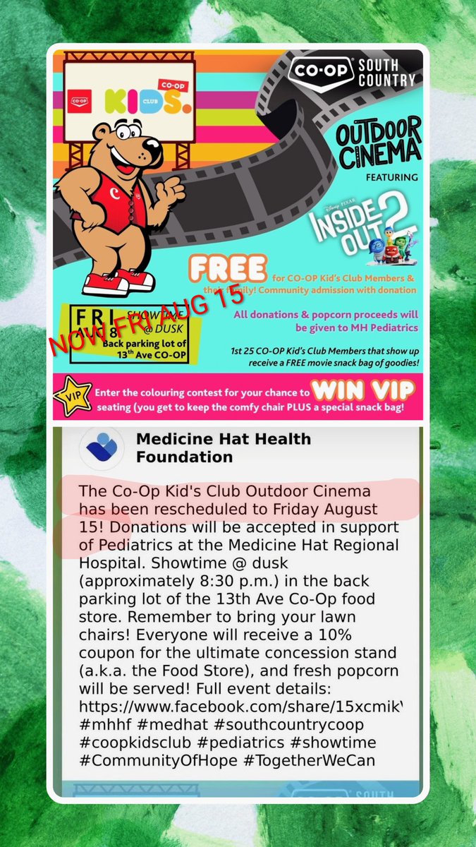 Outdoor Cinema featuring Inside Out 2 will now be this Friday, August 15
#cinema #kids #medhat