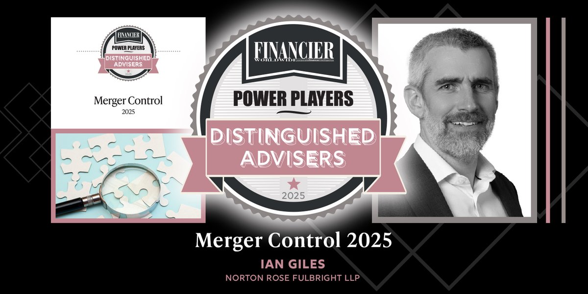 RiskCompMag's tweet image. See what Ian Giles at Norton Rose Fulbright LLP has to say about merger control in our Power Players report: tinyurl.com/37frvhfx 

#MergersAndAcquisitions #Mergercontrol #Antitrust #MAMarket