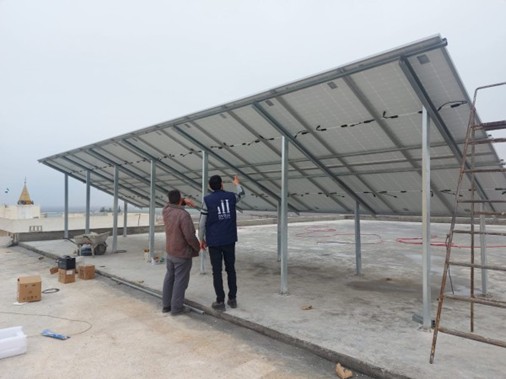 SRTFUND's tweet photo. The SRTF has completed a #solar_power project for seven #water pumping stations in Northern #Aleppoin #Syria. After a 75% drop in local power capacity due to conflict, these systems now provideover 42,000 households with a reliable, #sustainablewater supply, cutting diesel costs, lowering emissions, and strengthening community #resilience.
The SRTF Director General @Hanikhabbaz stated: “This project is a vital step towards strengthening community resilience and improving essential services. By replacing diesel generators with solar power, we reduce costs, enhance water supply reliability, and promote environmental sustainability, critical for the long-term well-being of thousands of households.”
#SDG6 #SDG7 #SDG11 #SDG12 #SDG13 #SDG15
https://t.co/VX5FtTkohP