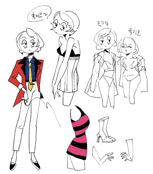 옛날에 그린거 
루팡에서 미네 후지코 가장 좋아함.. 목소리도 예쁨