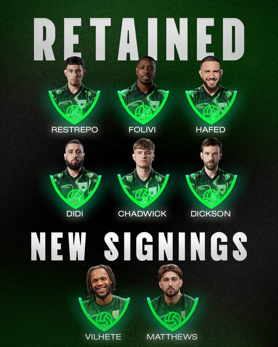 SDS FC RETAINED &amp; NEW SIGNINGS 💚🏆

We're excited to continue our journey with Camilo Restrepo, Michael Folivi, Hafed Al Droubi, David Castanho, Finlay Chadwick, and Calvin Dickson for another season at SDS FC!

Also, we wanted to give a massive welcome to our new talents, Mauro