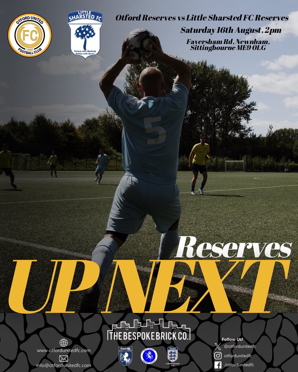 𝐔𝐩 𝐍𝐞𝐱𝐭 ‼️

Our first team are back in action this week as they take on AMG Ballers at home in the first league game this season. 

Our reserves travel to take on Little Sharsted FC in a preseason friendly. 

Up the O’s 🧡🖤