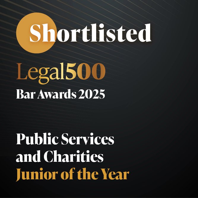 Radcliffe Chambers (@radcliffechmbrs) on Twitter photo We’re proud to be shortlisted for the Public Services and Charities category at the <a href="/thelegal500/">The Legal 500</a> Bar Awards 2025, recognising both individual and collective excellence across Chambers.
Our shortlisting's include:
Set of the Year
Silk of the Year – Robert Pearce KC
Junior of the We’re proud to be shortlisted for the Public Services and Charities category at the <a href="/thelegal500/">The Legal 500</a> Bar Awards 2025, recognising both individual and collective excellence across Chambers.
Our shortlisting's include:
Set of the Year
Silk of the Year – Robert Pearce KC
Junior of the