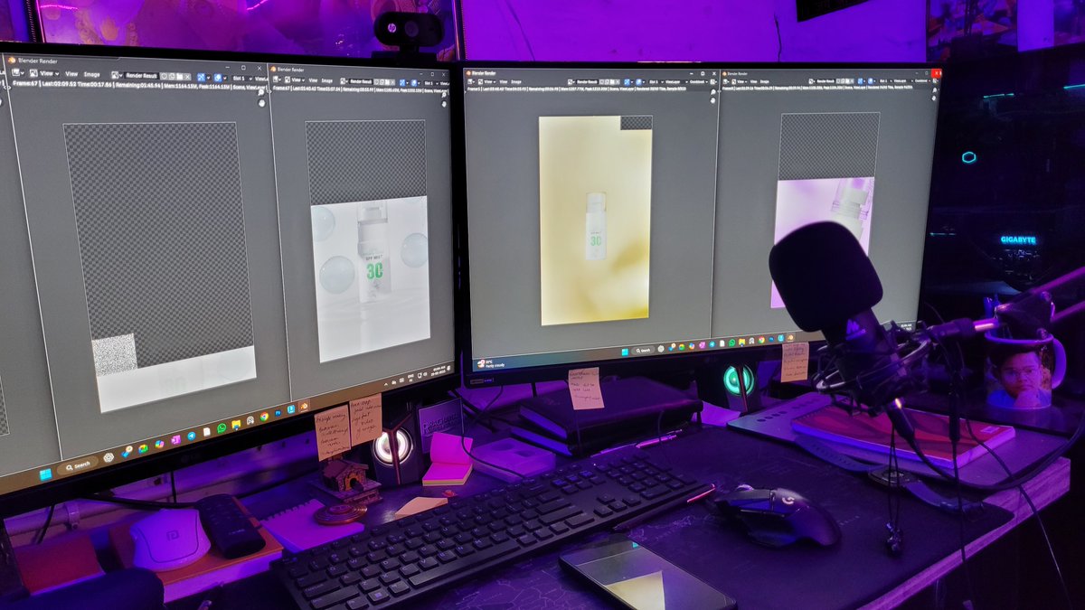 harshitgpt01's tweet image. 🖥️ Dual screens.
🔥 5 Blender files rendering at once.
💡 Speed meets precision at Rachayita Render Studios—where artistry runs on efficiency.
Deadlines don’t wait. Neither do we.
#Blender3D #RenderWorkflow #ArchitecturalCGI #3DVisualization @Rachayitastudio
