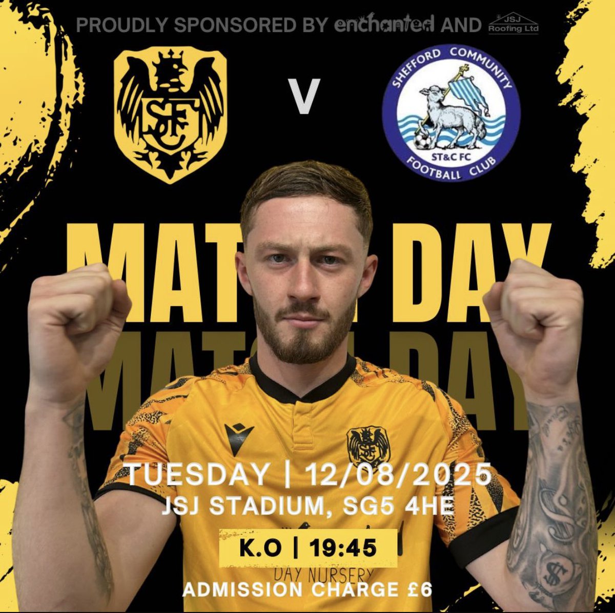 Tonight we host Shefford Town and Campton in a local derby under the lights. 
Get down and have a watch. #UpTheFold 🟠⚫️