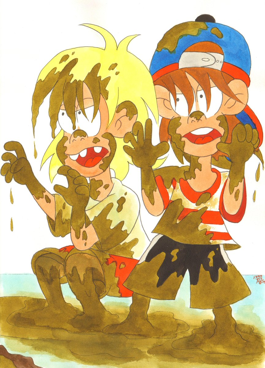 Grrrr! Sowohl Dinos als auch echte Matschfrösche wissen, wie man knurrt oder wo der Dino seine Zähne und der Frosch die Locken hat. #cartoon #frogpond #dinos #illustrator