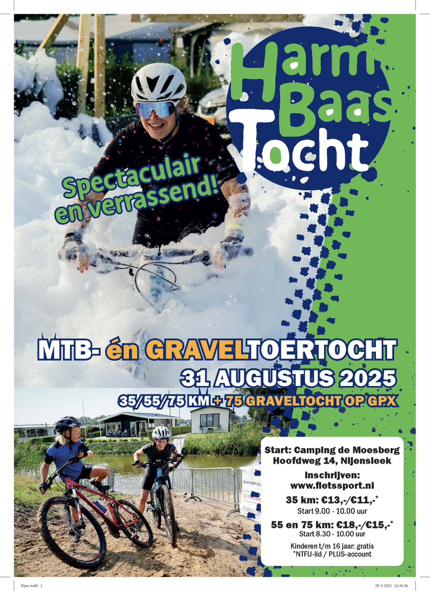 IndeKolonie (@indekolonie) on Twitter photo 31 augustus vanaf <a href="/DeMoesberg/">Camping De Moesberg</a> in Nijensleek:
35,55,75 kilometer. En een graveltocht over 75 km. Opgave via:
fietssport.nl/toertochten/56… of
fietssport.nl/toertochten/58…
Doe je mee? 31 augustus vanaf <a href="/DeMoesberg/">Camping De Moesberg</a> in Nijensleek:
35,55,75 kilometer. En een graveltocht over 75 km. Opgave via:
fietssport.nl/toertochten/56… of
fietssport.nl/toertochten/58…
Doe je mee?