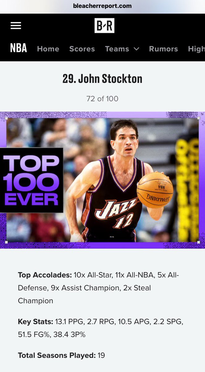 cwebbtk2h's tweet image. I knew in 96” If the Jazz were able to beat the Bulls(HIM MJ). And trust me they were able. Stockton would be top 10 all time. Oh well he is still my G.O.A.T