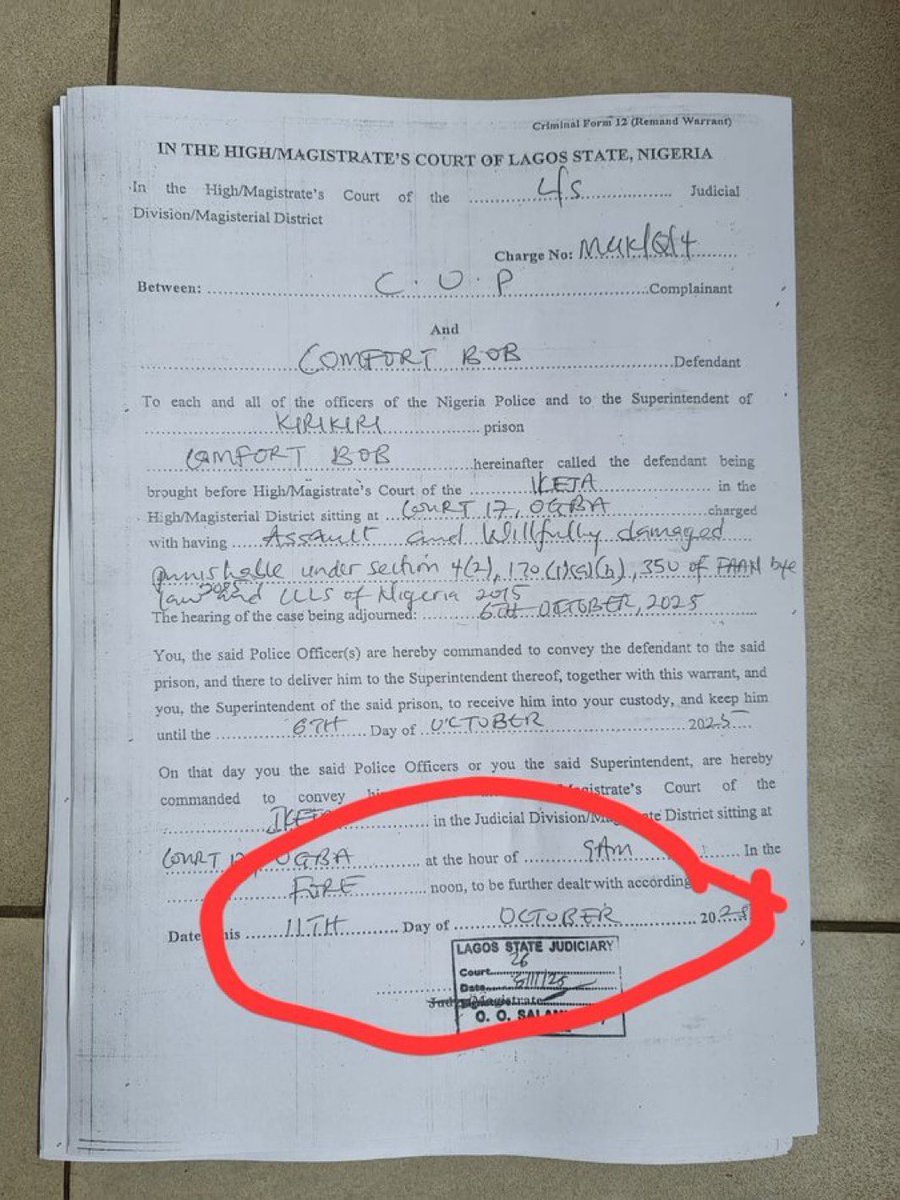 SERAH IBRAHIM (@theserahibrahim) on Twitter photo <a href="/PeterObi/">Peter Obi</a> The poor is always on the receiving end in this country.
A post-dated committal warrant was used to lock her up and that is illegal, besides there is no justification for keeping her in Kirikiri until October 6th. Over what? This is pure intimidation and disgraceful abuse of <a href="/PeterObi/">Peter Obi</a> The poor is always on the receiving end in this country.
A post-dated committal warrant was used to lock her up and that is illegal, besides there is no justification for keeping her in Kirikiri until October 6th. Over what? This is pure intimidation and disgraceful abuse of