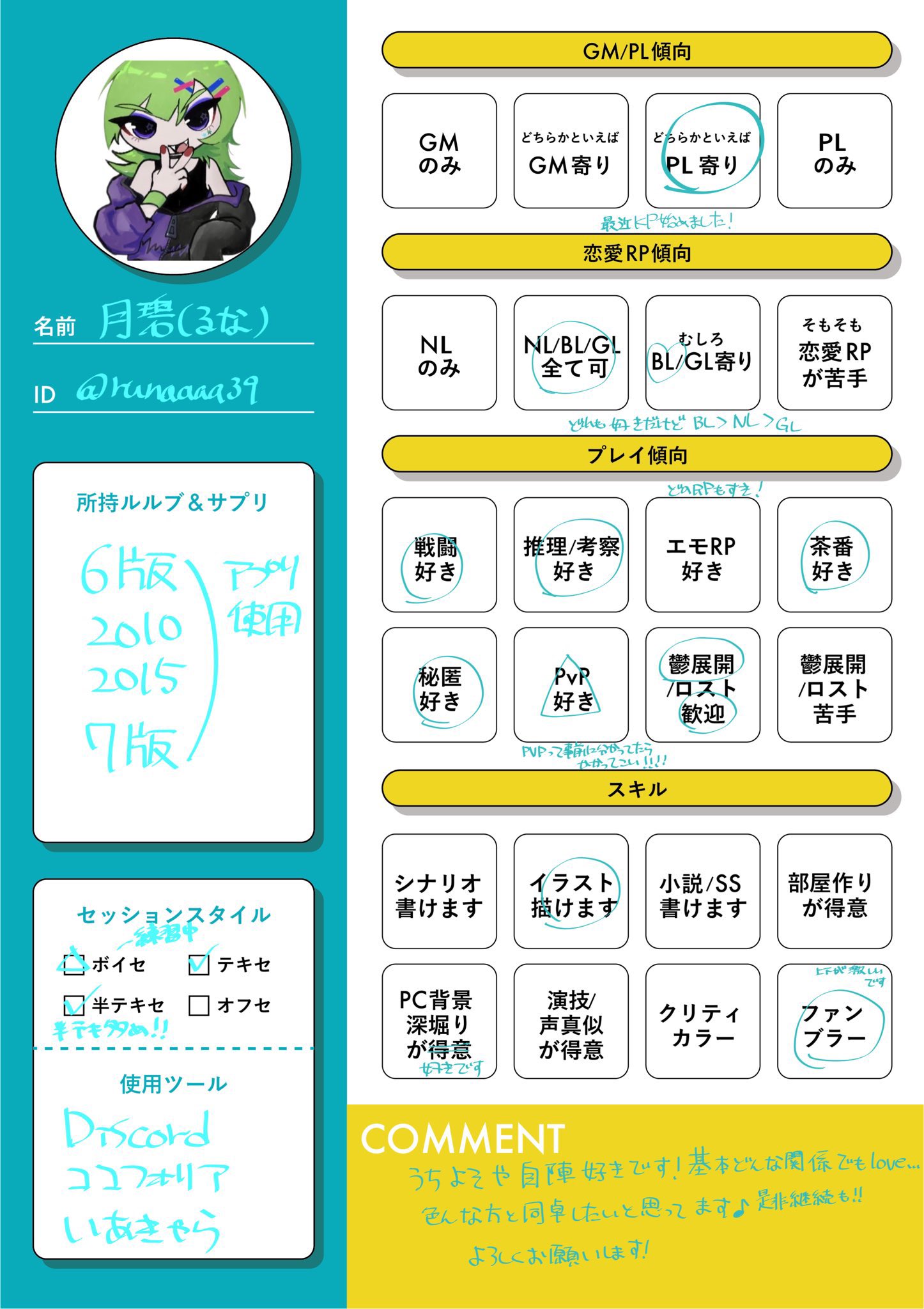 月碧（るな） on X: 